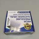 High Pressure Shower Head - Anti-Clogging Silicone Nozzles 2.5 GPM Removable Restrictor - Easy to Clean and Install - Includes Plumbers Tape - 6 inch - (Brushed Nickel 2.5GPM)