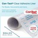 Con-Tact Brand Clear Adhesive Protective Liner to Cover Books and Documents, 13.5-Inches x 5-Feet (Pack of 3), 13.5x60 inches