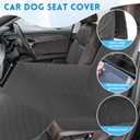 Dog Car Seat Cover for Front Seat with Dashboard Door Protector Detachable Washable Pet Seat Travel Hammock Cushion for Sedans SUVs and Small Trucks (Black)