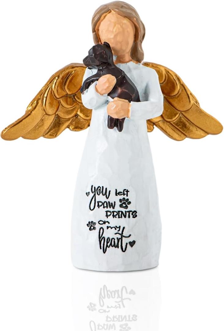 Guardian Angel Girl Embrace Dog Memorial Gifts for Loss of Doggy Pet Memorial Gifts for Pooch Death Sympathy Gifts for Loss of Doggie Passing Away Gifts Puppy Remembrance Gift