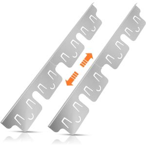 Stove Gap Covers Stainless Steel 2 Pack, Stove Gap Filler, Oven Gap Filler, Range Trim Kit, Stove Guards for Counter Side Gap Kitchen, Adjustable Length 13.8" to 27.5" - Silver