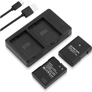 EN-EL14 EN EL14A Battery USB Charger and 2-Pack Rechargeable Batteries Replacement Compatible with Nikon D3100 D3200 D3300 D3400 D3500 D5100 D5200 D5300 D5500 D5600 DF Coolpix P7000 P7100 P7700 P7800