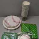 Baseball Birthday Party Pack, Dinnerware Set and Banner (Serves 24, 170 Pieces)