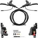 DYISLAND LD-210S Electric Scooter Hydraulic Disc Brakes Set, 2-PIN/Power-Off Hydraulic Brake kit for E-Scooter(L-L Brakes(Black))