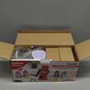 Geedel Rotary Cheese Grater Cheese Shredder - Upgraded 5-in-1 Cheese Grater with Handle and Strong Suction Base, Multi-purpose Vegetable Slicer Ice Shaver Nuts Grinder for Ice, Vegetables, Fruit, Nuts (Grey White)