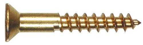 The Hillman Group 7268 Brass Flat Head Phillips Wood Screw, 8 X 1/2-Inch, 80-Pack