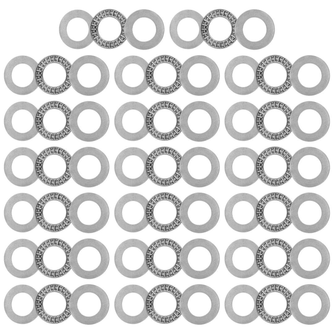 uxcell AXK2035 Thrust Needle Roller Bearings with Washers 20mm Bore 35mm OD 2mm Thickness 20pcs