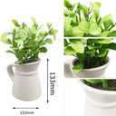 Cutepet 3 Pack Artificial Plants Small Fake Plants, Mini Faux Plants Indoor/Outdoor Potted Plant,Artificial Greenery for Home Office Bathroom Table Decoration