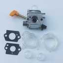 KIPA Carburetor For Homelite 308054041 UT-09520 UT-09521 UT-09523 UT-09525 26cc Blowers with Fuel Lines Primer Bulbs Mounting Gaskets