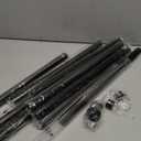 1 Inch Curtain Rods for Windows, 32 to 144 Inch Black Rustic Curtain Rod Set, Modern Design Drapery Tubes with Brackets Room Divider, For Indoor and Outdoor Black