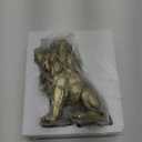 Gold Resin Lion Figurine, Decorative Sculpture