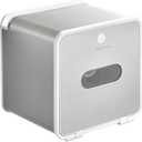 simpletome Toilet Paper Holder Wall Mount with Shelf Waterproof Adhesive or Drilling Install (Silvery, SUS304+ABS Plastic)