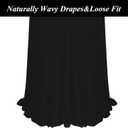 4Pack Black Cocktail Tablecloth 32"x 43" Table Skirt Spandex Stretch Round Cocktail Table Cover with Wavy Drapes Fitted High Top Covers for Wedding Party Banquet