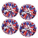 4Pcs Upgraded 12inch Metallic Cheerleading Pom Poms, HOLENGS Cheerleader Pompoms Cheer Poms for Kids Adults, Cheering Squad Pompoms for School Sports Games Dance Party