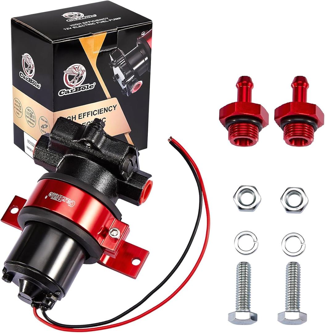 CarBole 110 GPH Performance Electric Fuel Pump with Mounting Bracket