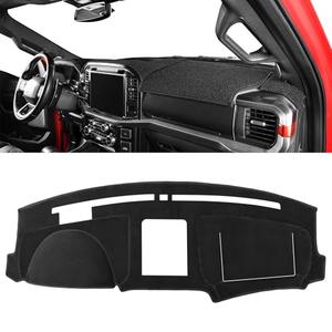 Pigenius Dash Cover for Ford F-250 F-350 F-450 F-550 F-600 2017-2022 Expedition 2018-2021, Custom Fit Non Slip Dashboard Mat for Models w/FCW, Polyester Dashboard Cover Black