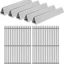 Kalomo 9MM Grill Grates Gas Parts for Weber Spirit 2 Grill E-310, S-310,GS4 Spirit II 300 E-320 S-320, 7636 7638 7639 16GA Flavorizer Bars Stainless Steel Grids BBQ Grill Replacement Parts Accessories