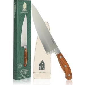Bloomhouse - Two Time Oprah's Favorite Things Winner - 8-Inch Chef Knife  German Stainless Steel Blade with Forged Italian Olive Wood Handle, Full Tang Kitchen Knife for Slicing, Dicing & Chopping