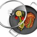 Vegoran Stainless Steel Pan With Cooking Lid,13 Inch Non Stick Frying Pans, PFOA Free, Dishwasher and Oven Safe Cooking Fry Pans (13 INCH PAN)