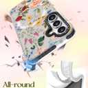 Cute Case for Samsung Galaxy A16 for Women Girls - Funny Retro Flower Design Compatible with Magsafe Magnetic Ring Holder Kickstand Fashion TPU Phone Covers