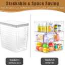 6 Pack Clear Storage Bins with Lids, 7 Quart Stackable Storage Boxes for Storage and Organization, Plastic Storage Containers with Lids, Plastic Bins with Handles for Office, Bedroom, Study Room