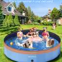 Meowant Extra Large Foldable 107'' Hard Plastic Swimming Pool, Collapsible Dog Bath Pool, Portable Deep Dog Pools for Large Dogs (6XL-107'' 20'')