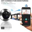 Yunseity 1080P Video Door Viewer, 120° Peephole Camera with 4.3 Inch Color Monitor, Two Way Talk, Night Vision, PIR Motion Detection, Camera Camera System
