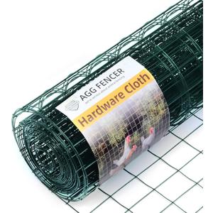 24in x 25ft Green Hardware Cloth 2x3 inch 16Ga PVC Coated Wire Mesh Vinyl Coated Fence, Welded Metal Chicken Wire Fencing Roll, Garden Plant Fencing, for Chicken Coop and Home Improvement