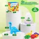 52PCS Dinosaurs Alphabet Learning Toy for Kids 2-4, Montessori ABC Matching Letters Dino Toys Gifts for Toddlers 3-5, Educational Fine Motor Preschool Learning Toys for 2 3 4 Year Old Boys Girls