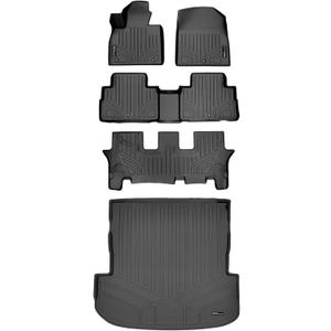 SMARTLINER All Weather Custom Fit Floor Mats 2nd Row Liner Compatible with 2020-2025 Hyundai Palisade