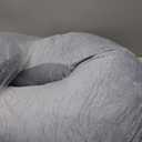 Momcozy Pregnancy Pillows for Sleeping, U Shaped Full Body Maternity Pillow with Removable Cover - Support for Back, Legs, Belly, HIPS for Pregnant Women, 57 Inch Pregnancy Pillow for Women, Grey