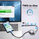 3-in-1 Retractable Charging Cable USB C Lightning Adapter USB A/C to Lightning Cable 27W PD [Fast Charging & Data Sync] Multiple Charger for iPhone 14 13 12 11 Xs X SE 8 7 6 5s Plus,iPad,iPod