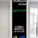 TAKSDAI Magnetic Surface Chalkboard Contact Paper, Peel and Stick, Adhesive Backing, Blackboard Wallpaper (18 × 79 Inch)