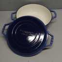 2-in-1 Enameled Cast Iron Braiser Pan with Grill Lid - 3.3-Quart Small Dutch Oven, Serves as Both Casserole & Stovetop Grill Pan, Cast Iron Cookware