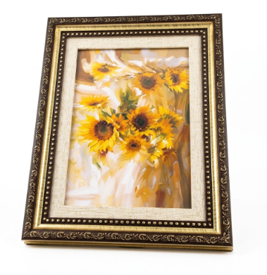 Picture Frame 5x7 in Brown Gold, Antique Picture Frame with Shatterproof Acrylic Glass - 5 x 7 Photo Frame Antique