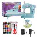 Sewing Machine for Beginners with Expansion Table and Foot Pedal and 42Pcs Sewing kit Finger Guard & Light Mini Small Portable Sewing Machines 2-Thread 2-Speed 2-Switches for Kids Ages 8-12 