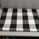 Bloom & Breeze B&B Buffalo Plaid Rug, Black and White Chekered Rug, Outdoor Runner Rug for Layering, Front Porch Rug, Buffalo Plaid Outdoor Mat, Washable Chekered Runner Rug (28" x 44") (2'4" x 3'8" (Rectangular))