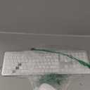 Wireless Keyboard and Mouse Combo  Full Size Slim Thin Wireless Keyboard Mouse with Numeric Keypad 2.4G Stable Connection Adjustable DPI (White & Silver)