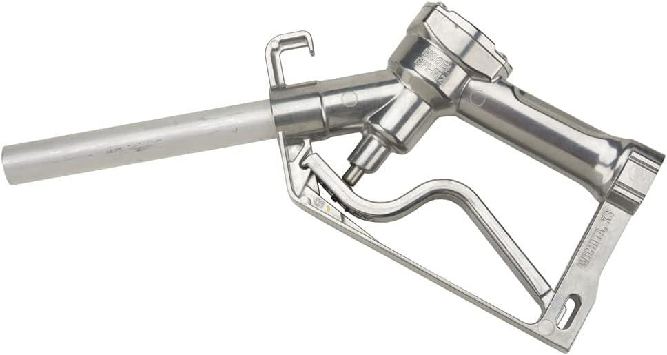 GPI 3/4' Manual Fuel Nozzle - Black Diamond Endurance, Aluminum Body, Ball Valve, 2 Ports, 3/4 Inch NPT, Black