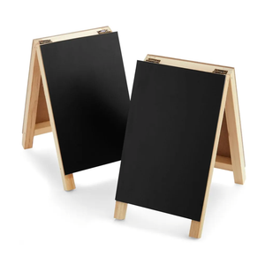2 Pack Mini Chalkboard Easel Signs for Tabletop Decorations, Restaurant Food Display, Message Boards, Small Business, Wedding, Catering Events, Coffee Shop (4.5x7.5 in)