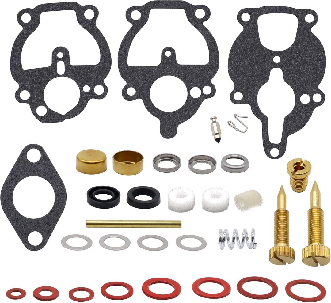 Carburetor Rebuild Kit Carb Repair Compatible with Zenith 61 161 67 68 Series K2112 Compatible with IH Farmall Wisconsin Allis Replace K2112 K2111 K2106