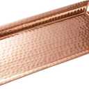 Monarch Abode Hand Hammered Metal Serving Tray, 12-Inch Copper Plated  Rectangle Serving Platter, Small Serving Tray for Party, Fruit Platter, Dessert Trays, Serving Dishes