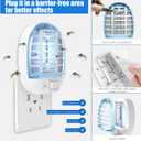 2 Pack Bug Zapper Indoor, Electronic Mosquitoes Killer Zapper with Blue Lights for Living Room, Baby Room, Kitchen, Bedroom(0620)