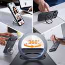 for iPhone Air Case with Stand,Fits MagSafe,Military Drop Protection,Build in Kickstand,iPhone Air Phone Case 6.5" Matte Black