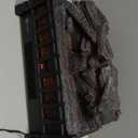 Electric Fireplace Logs Inserts Heater with Infrared Remote Controller 5 Flame Brightness 24 H Timer Overheating Protection for Home and Office Decor Black