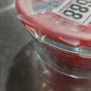 Pyrex Freshlock 4-Cup Round Glass Storage Container with Built-in Write + Erase Label Lid