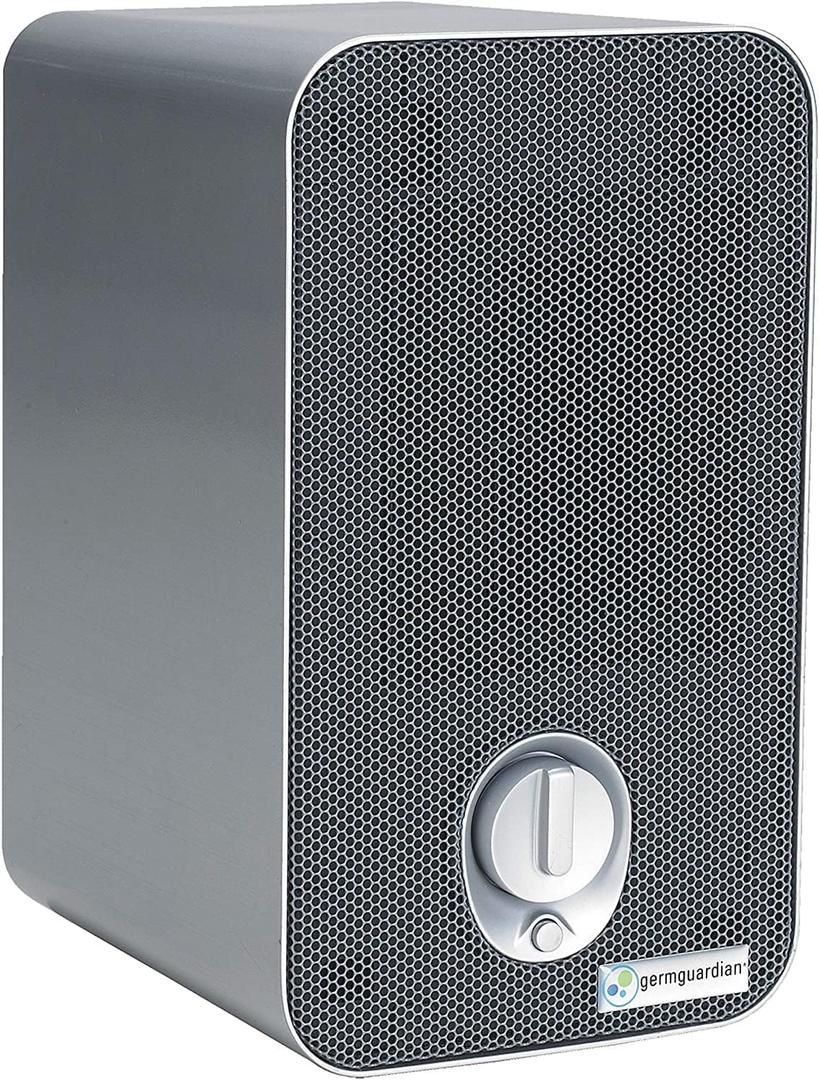 GermGuardian Air Purifier for Home with HEPA Filter, Removes 99.97% of Pollutants, Covers up to 375 Sq. Foot Room in 1 Hr, UV-C Light Helps Reduce Germs, Zero Ozone Verified, 11", Silver, AC4100CA