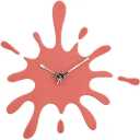 Stephanie Imports Modern Minimalist Sky Blue Ink Splash Silent Wall Clock (with Plastic Backing)