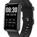 Cloudpoem Fitness Tracker No Bluetooth No APP/Phone Required, Fitness Watch for Men Women Parents Pedometer Watch with Sleep Tracker Steps Counter Alarm Clocks IP68 Waterproof (Black)