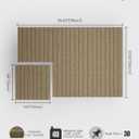 Bumusty Large Cork Board Alternative-36 x 24" Felt Bulletin Board Tiles, with 30 Pushpins, 40 Adhesive Tabs, Fine-Stripe 6-Pack, Cork Boards for Office Push Pin Board Felt Board-Earth Brown